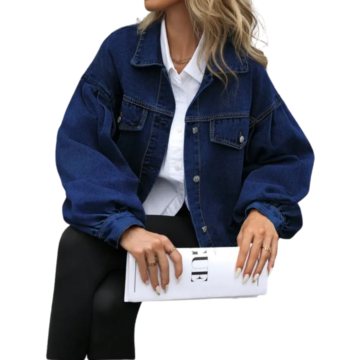 Hazel – Relaxed Cropped Denim Jacket