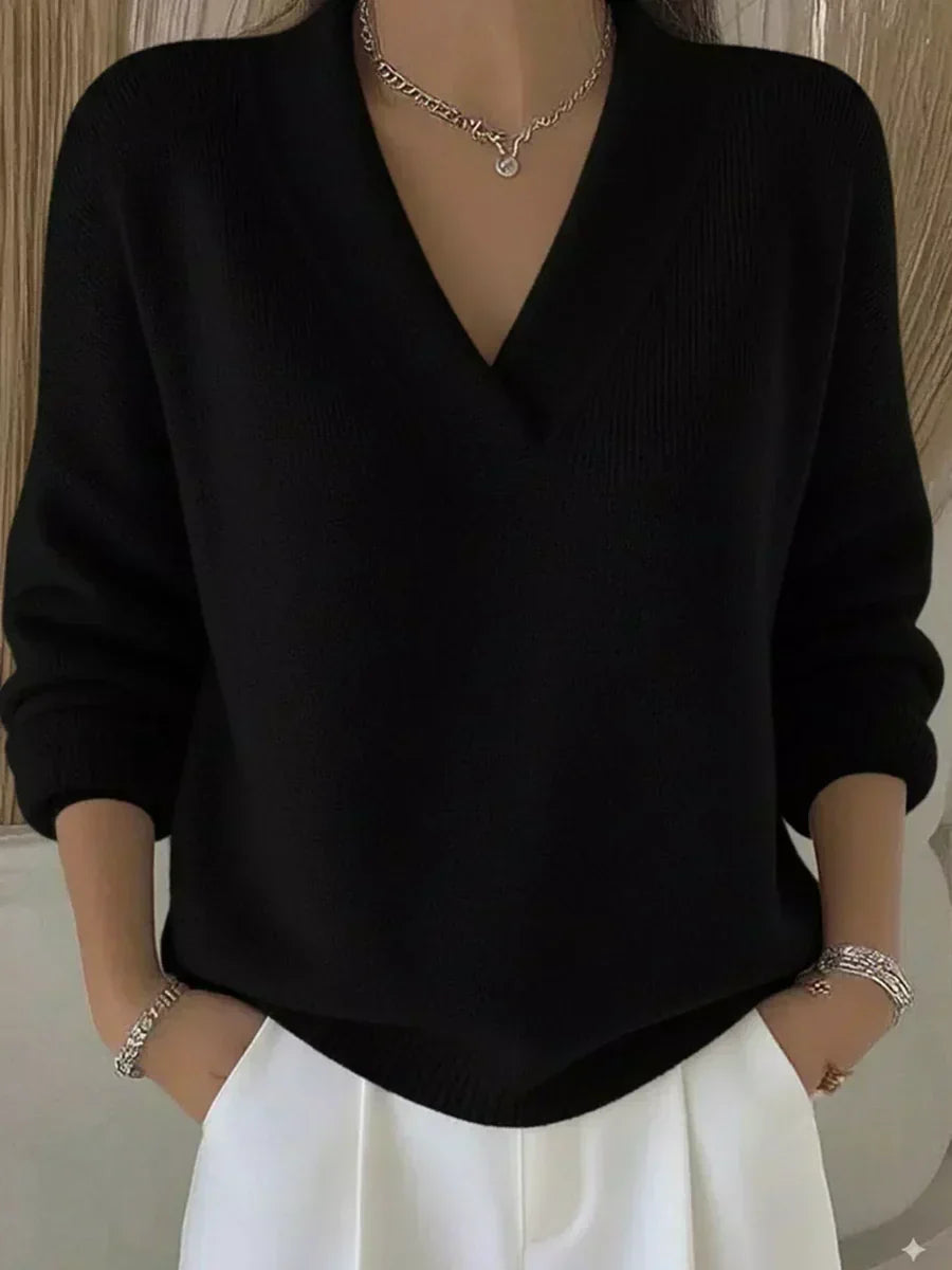 Violeta | Weit geschnittenes Pulli mit V-Ausschnitt