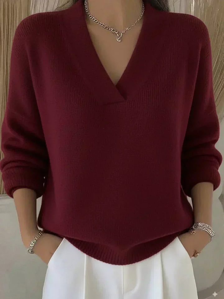 Violeta | Weit geschnittenes Pulli mit V-Ausschnitt