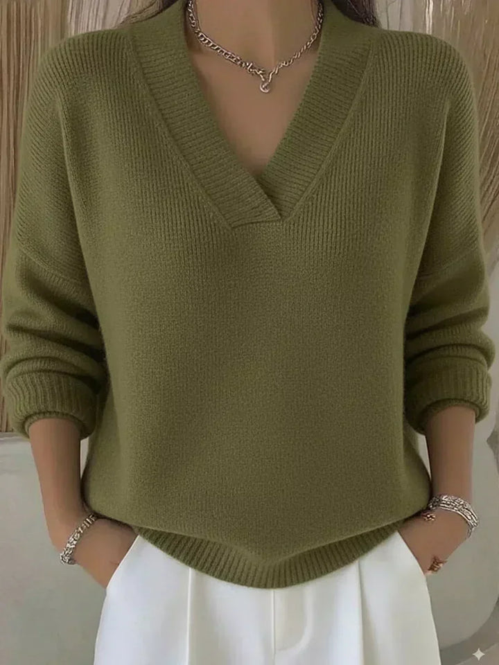 Violeta | Weit geschnittenes Pulli mit V-Ausschnitt