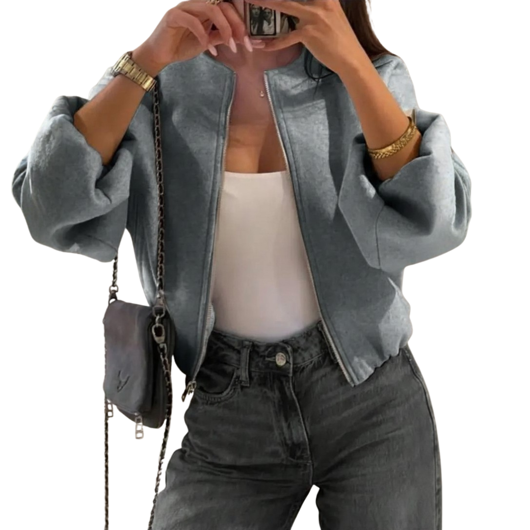 Emma – Casual American Varsity Zipper Jacket