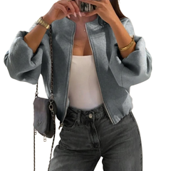 Emma – Casual American Varsity Zipper Jacket