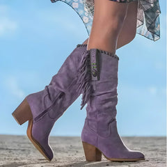 Mavis – Classic Western Fringe Boots