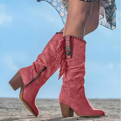 Mavis – Classic Western Fringe Boots