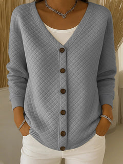 Leonor | Strickjacke mit Steppdesign und Knöpfen
