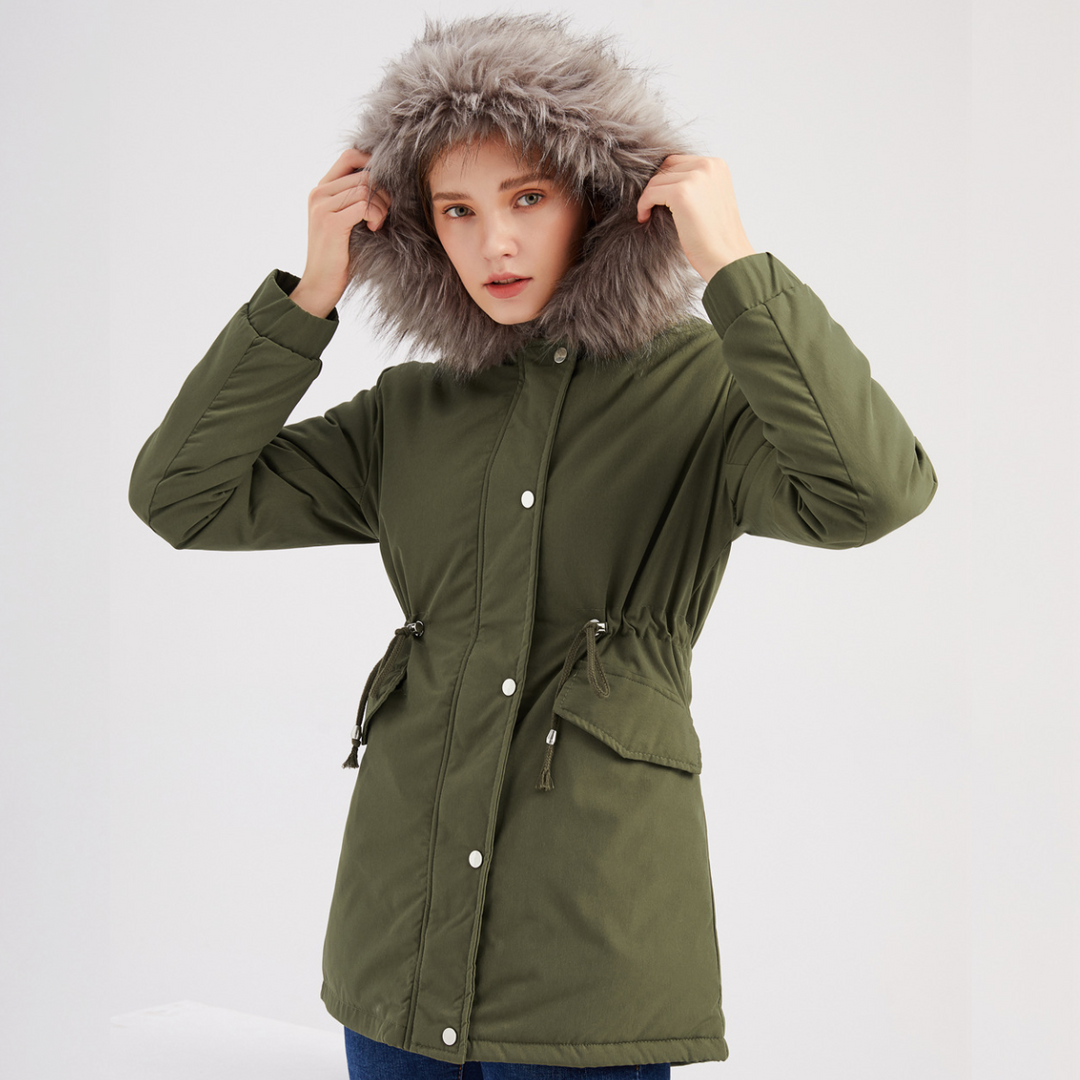 Marina – Warm Velvet-Trimmed Parka