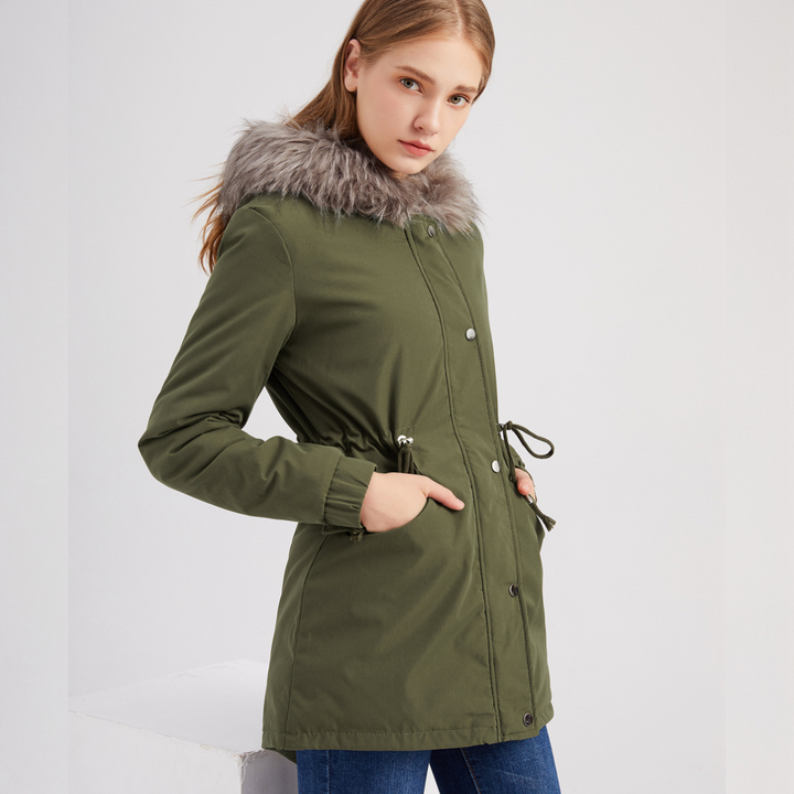 Marina – Warm Velvet-Trimmed Parka
