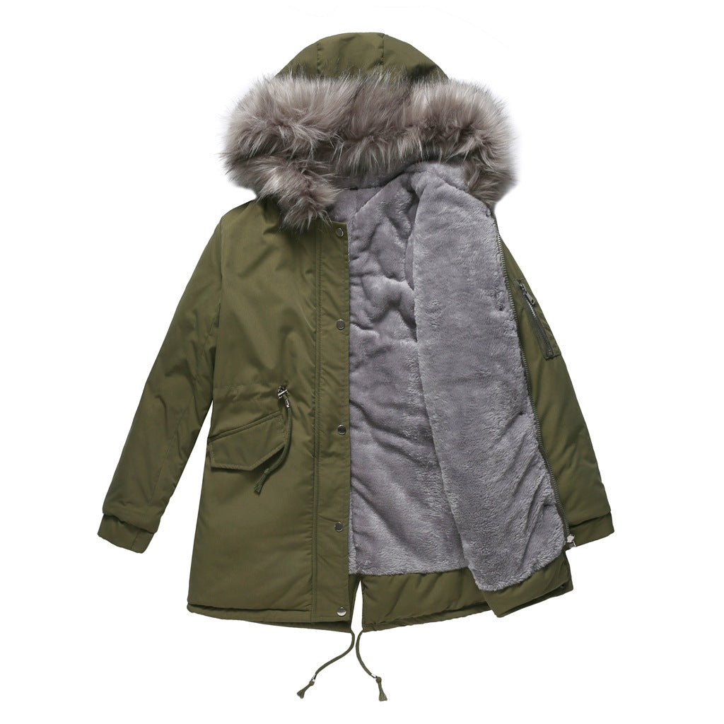 Marina – Warm Velvet-Trimmed Parka