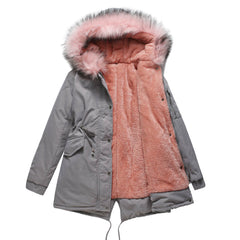 Marina – Warm Velvet-Trimmed Parka