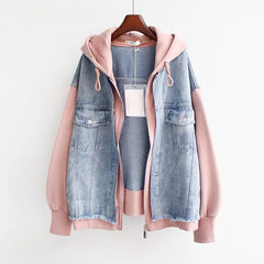 Angela – Dual-Tone Denim Jacket