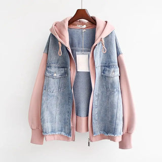 Angela – Dual-Tone Denim Jacket