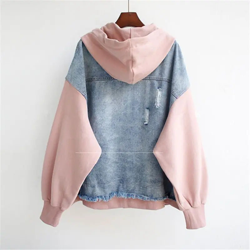 Angela – Dual-Tone Denim Jacket