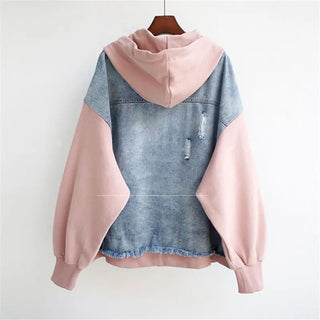 Angela – Dual-Tone Denim Jacket