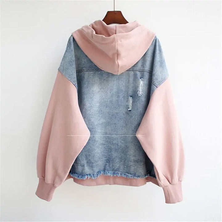 Angela – Dual-Tone Denim Jacket