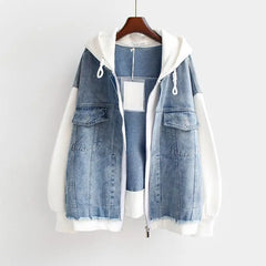 Angela – Dual-Tone Denim Jacket