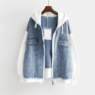 Angela – Dual-Tone Denim Jacket