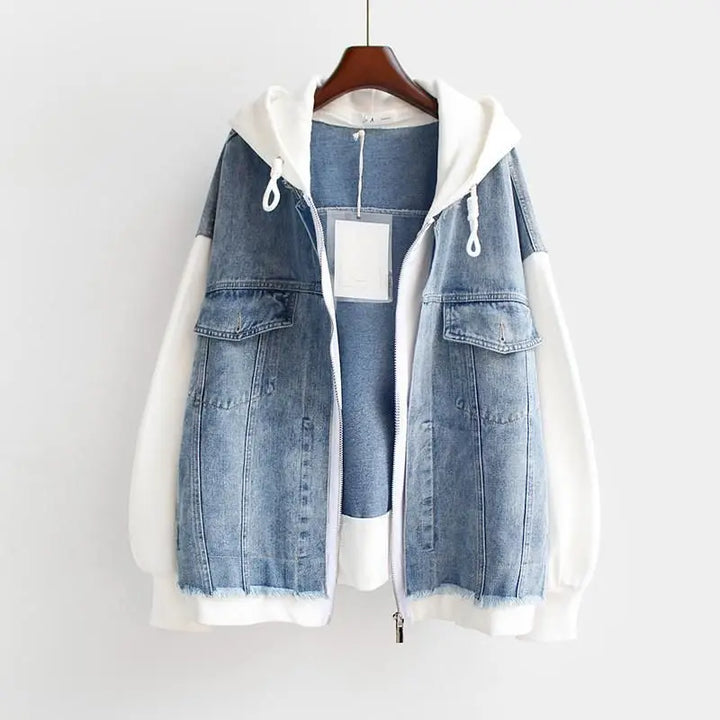 Angela – Dual-Tone Denim Jacket