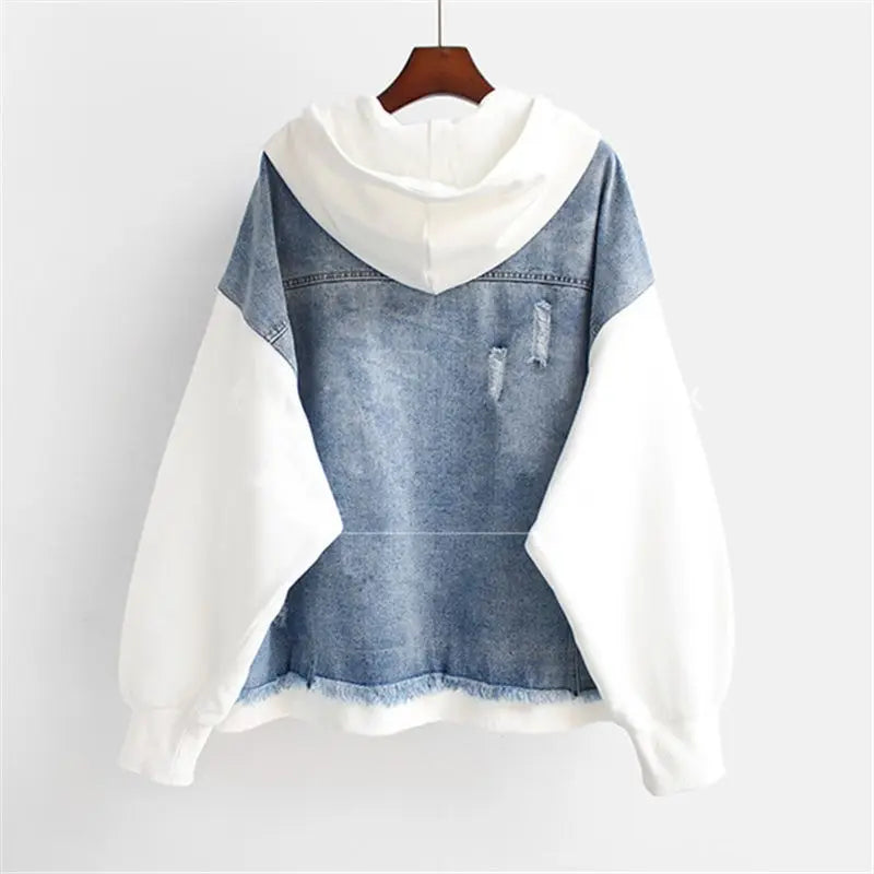 Angela – Dual-Tone Denim Jacket