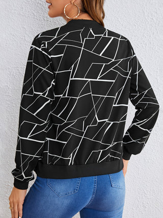Nancy – Artistic Pattern Zip-Up Jacket