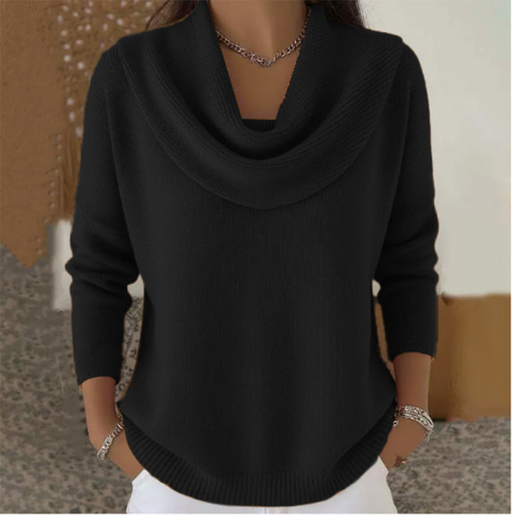 Julia | Pullover mit Drapé-Ausschnitt