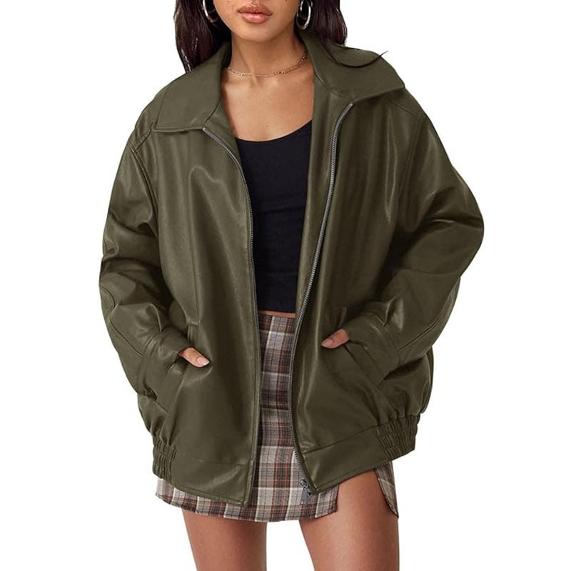 Angela – Stylish Oversized Motorcycle Jacket