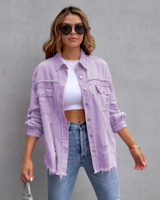 Sheena – Relaxed Drop Shoulder Collared Jacket