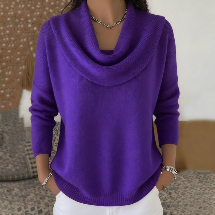 Julia | Pullover mit Drapé-Ausschnitt