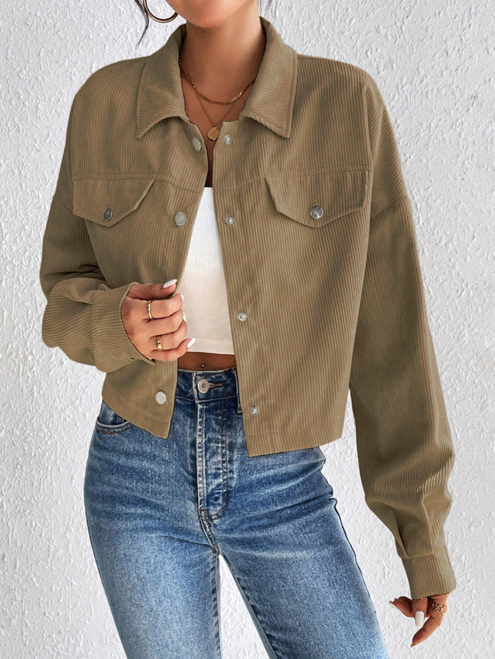 Jill – Vintage Collared Button-Up Jacket