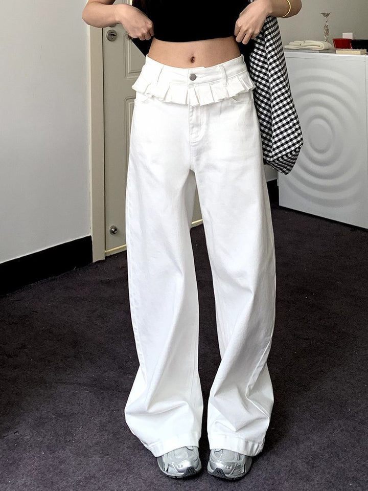 Sylvia – Stylish Rugged Wide-Leg Jeans