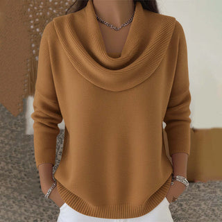 Julia | Pullover mit Drapé-Ausschnitt