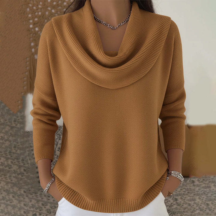Julia | Pullover mit Drapé-Ausschnitt