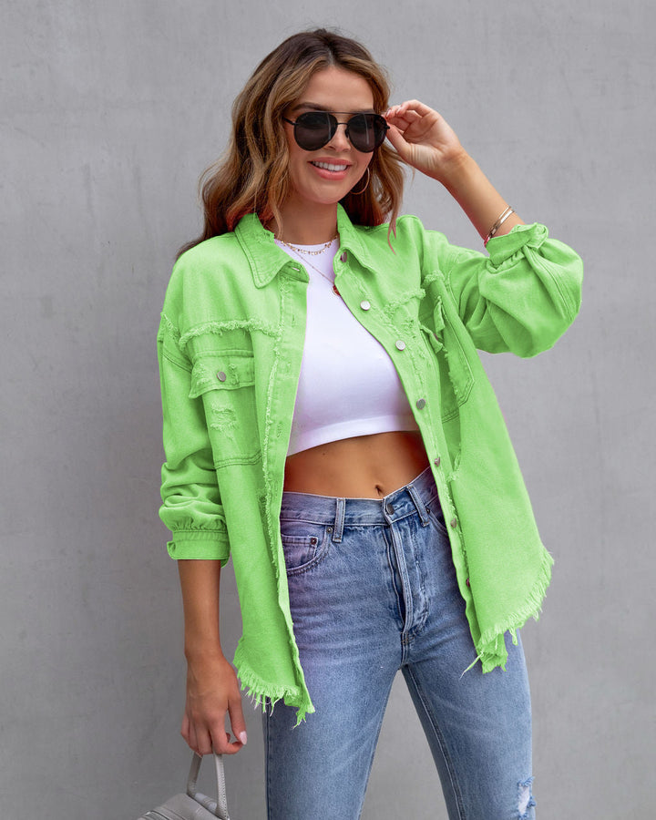Sheena – Relaxed Drop Shoulder Collared Jacket