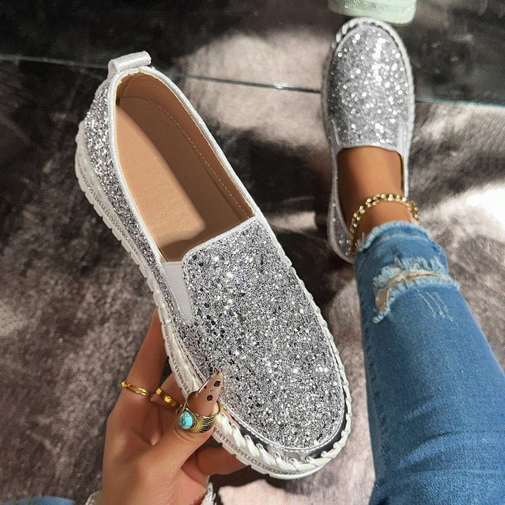 Deirdre – Fashionable Slip-On Glitter Loafers for Daily Wear