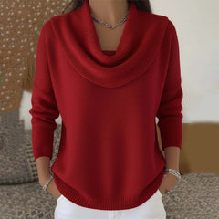 Julia | Pullover mit Drapé-Ausschnitt