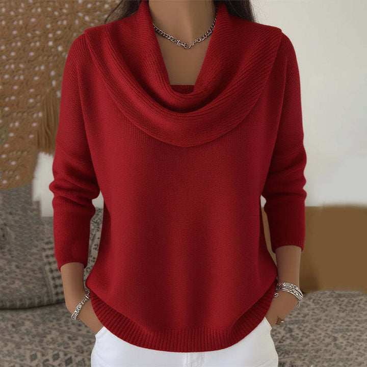 Julia | Pullover mit Drapé-Ausschnitt