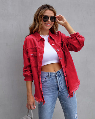 Sheena – Relaxed Drop Shoulder Collared Jacket