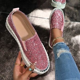 Deirdre – Fashionable Slip-On Glitter Loafers for Daily Wear