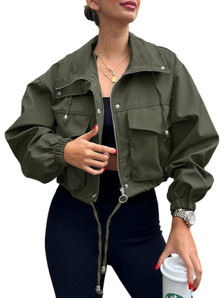 Susan – Lightweight Zip-Up Cropped Jacket