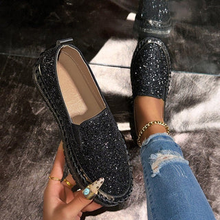 Deirdre – Fashionable Slip-On Glitter Loafers for Daily Wear