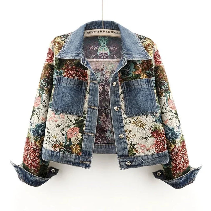 Rosemary – Floral Patchwork Short Jacket