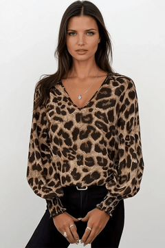 Susana - Stylová leopardí vzorovaná blůza