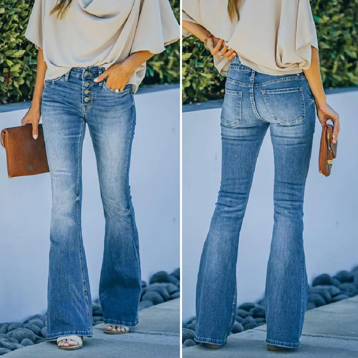 Cheryl – Comfortable High-Waist Vintage Flared Jeans