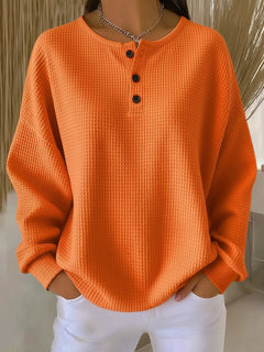 Milagros | Sweatshirt Henley Gofré