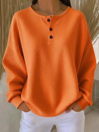 Milagros | Sweatshirt Henley Gofré