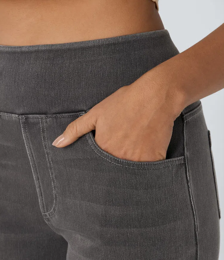 Nancy – Elegant Lace-Trimmed Wide-Leg Jeans