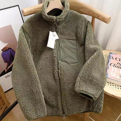 Cheryl – Comfy Long Sleeve Zip-Up Plush Winter Jacket