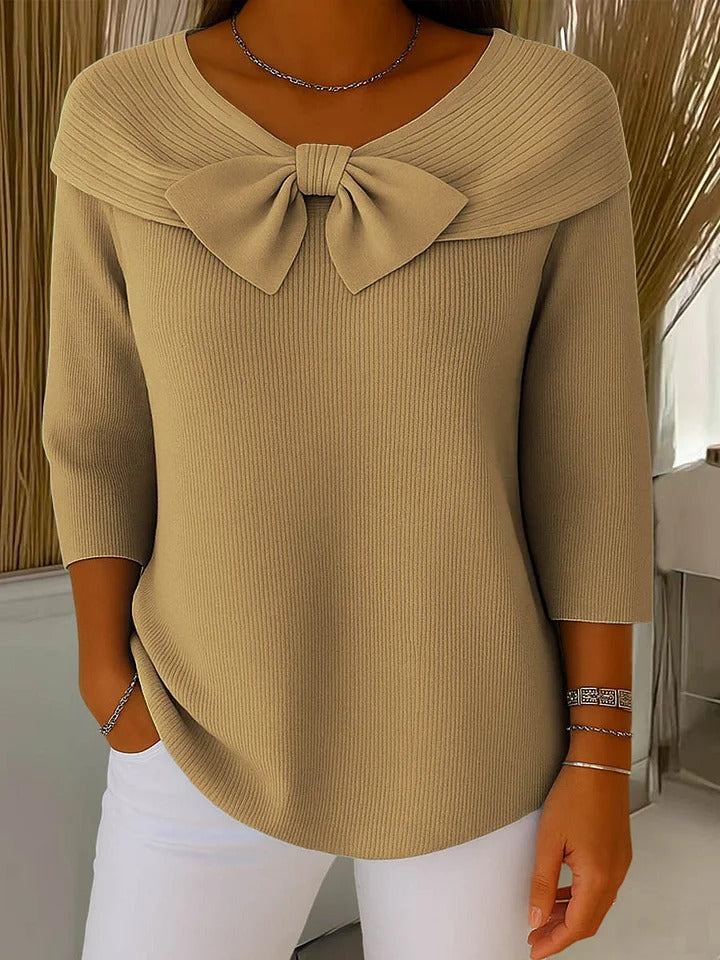 Trinidad | Pullover mit Knoten und Rundhals