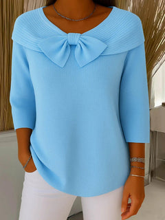 Trinidad | Pullover mit Knoten und Rundhals
