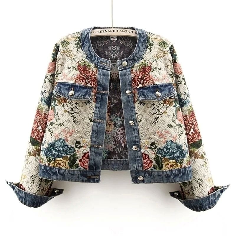 Rosemary – Floral Patchwork Short Jacket
