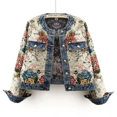 Rosemary – Floral Patchwork Short Jacket
